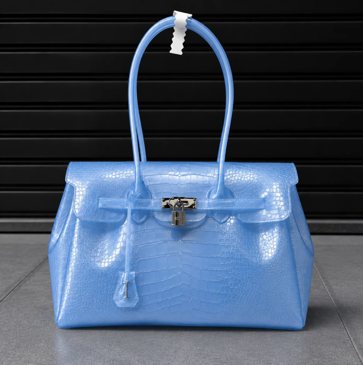 (NEW) Sac Jelly Croco – Azure