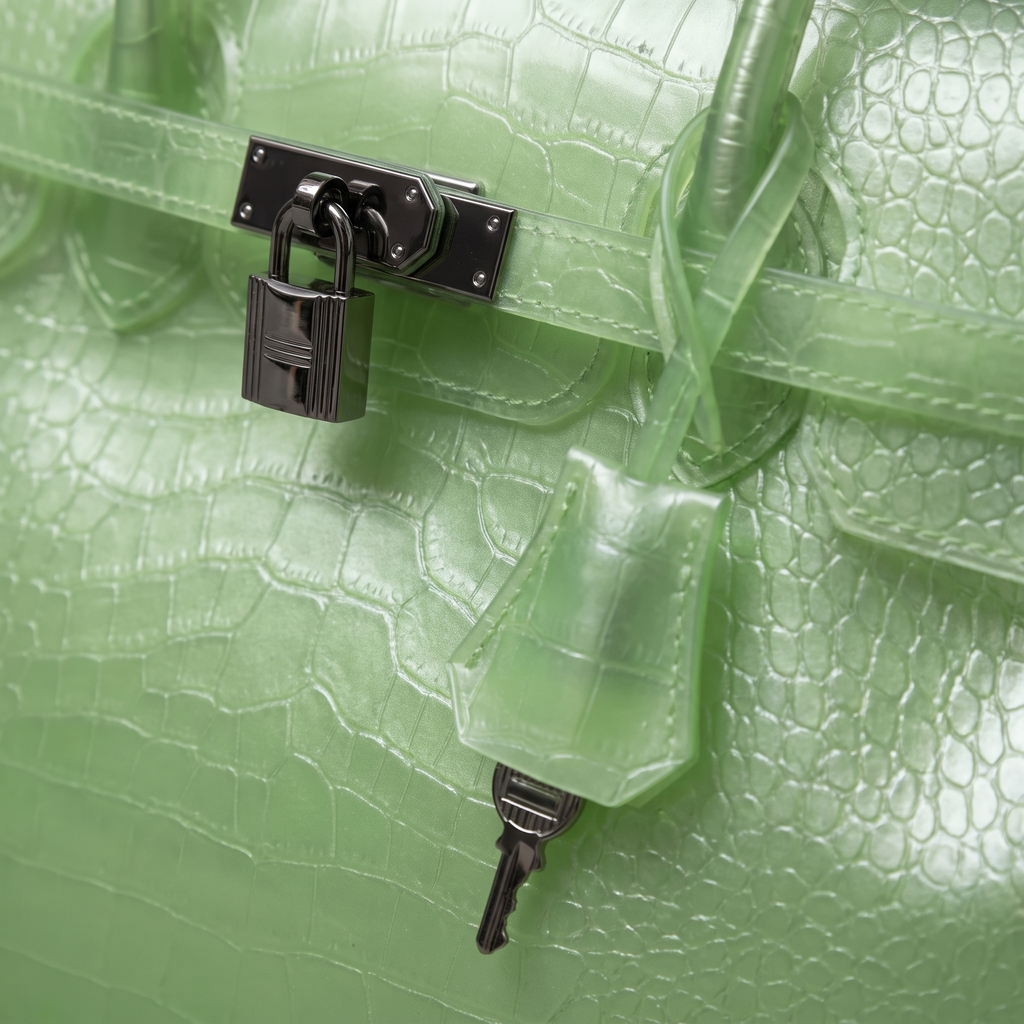 (NEW) Sac Jelly Croco – Jade