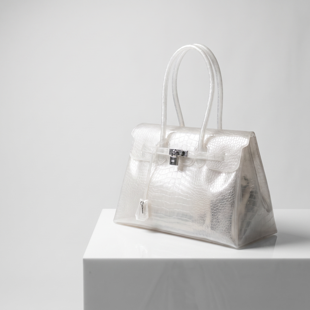 (NEW) Sac Jelly Croco – Ivory